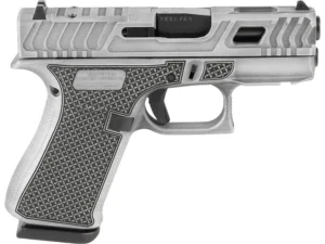 Glock 43X Hoth 9mm Luger Pistol 3.41" Barrel 10+1 Round Gray Cerakote Slide Black/Gray Grip Gray Cerakote Frame Shark Coast Tactical Greasy Cut Slide