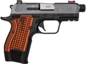 Kimber CDS9 9mm Luger Pistol 3.64" Threaded Barrel 15+1 Round Gray Slide Orange/Black Grip Black Frame